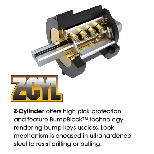 Bulldog Series - Mini DT Keyed - Shackle 9cm x 14cm D 13mm Cable 120cm x 10mm